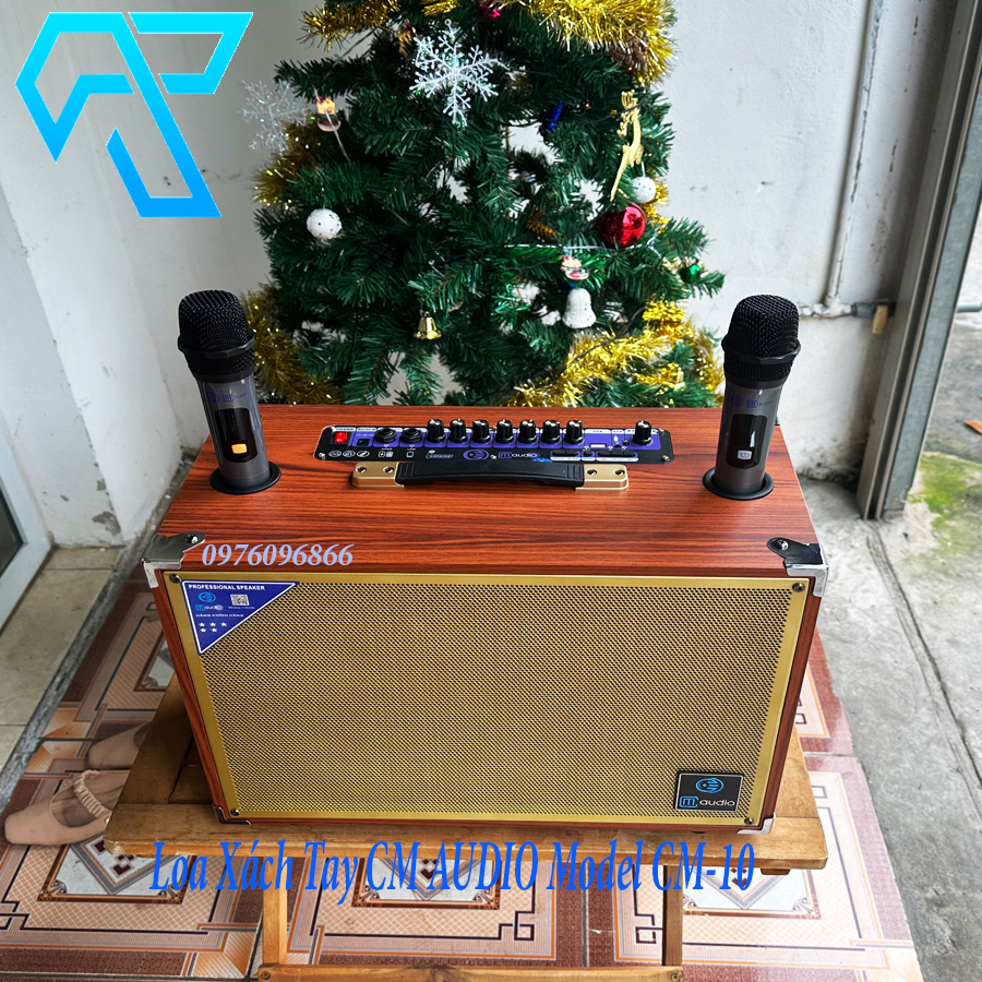 Loa Xách Tay C M audio Model CM-10 bass 25 8 nút điều chỉnh Vỏ gỗ sơn bóng mặt lưới kim loại hàng chính hãng nhập khẩu mẫu mới nhất 2023 bảo hành 6 tháng