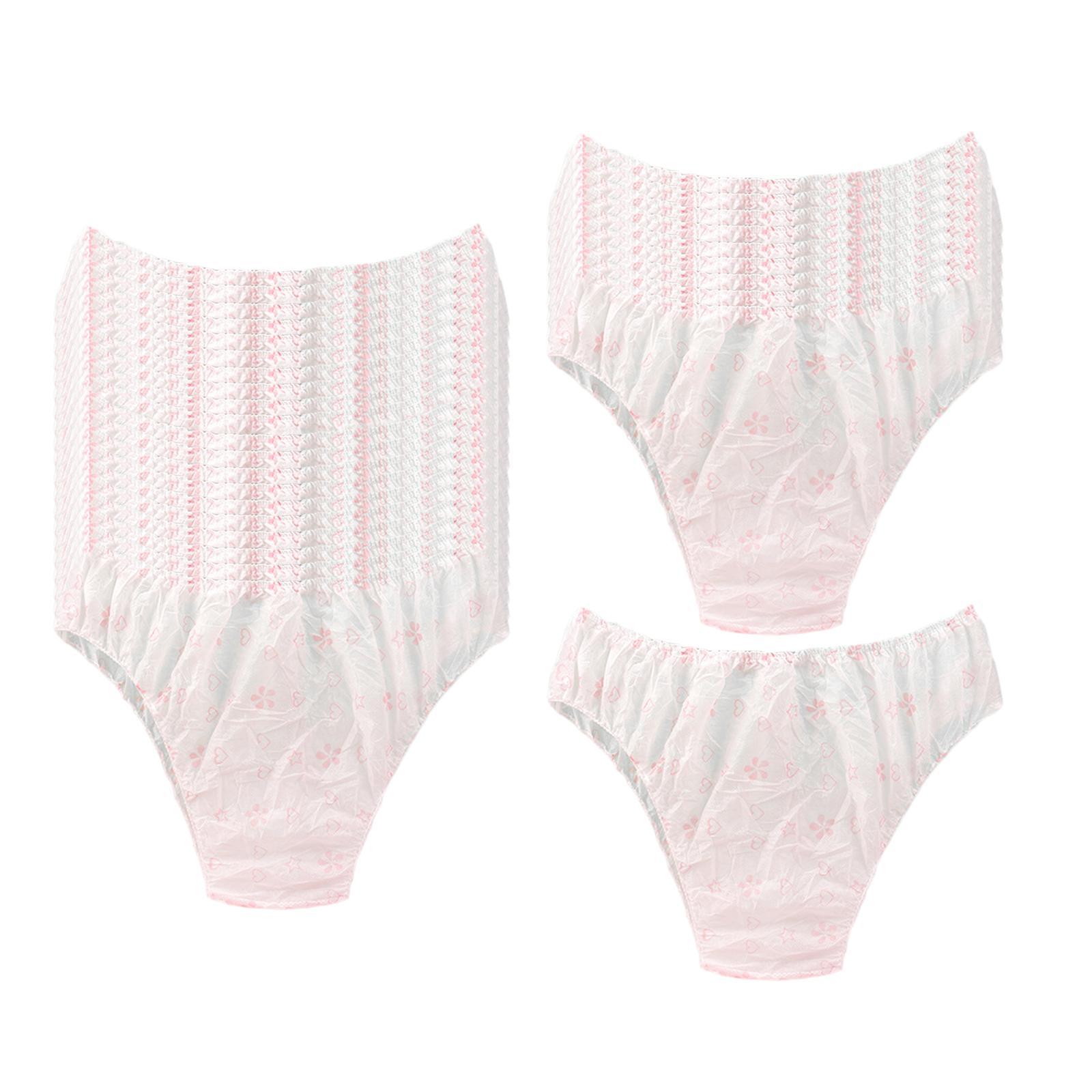 30 Pieces Disposable Underwear Panties Elastic Waistband Briefs for trip