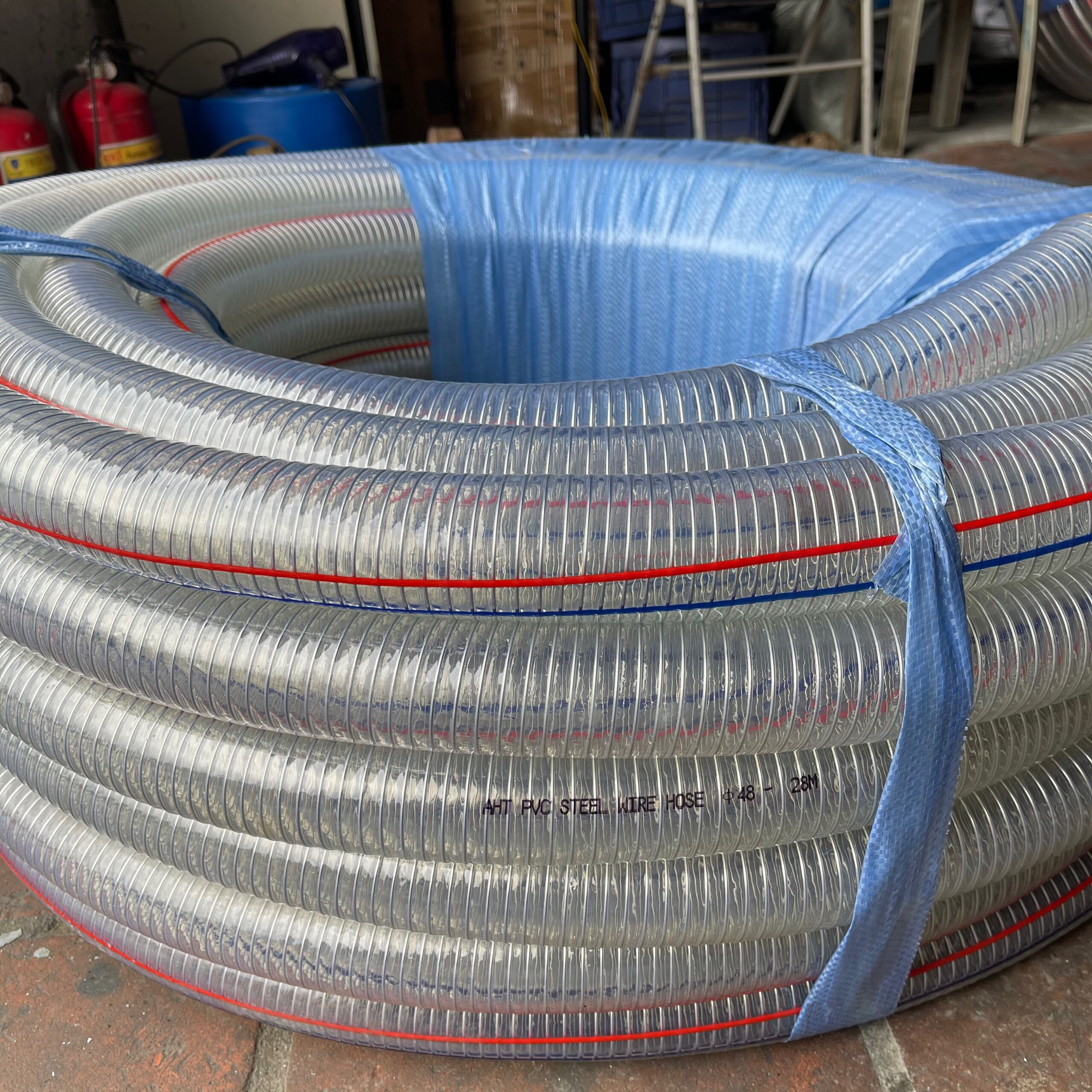 Ống nhựa PVC lõi thép phi 16mm cuộn 100m - Hàng nhập khẩu cao cấp