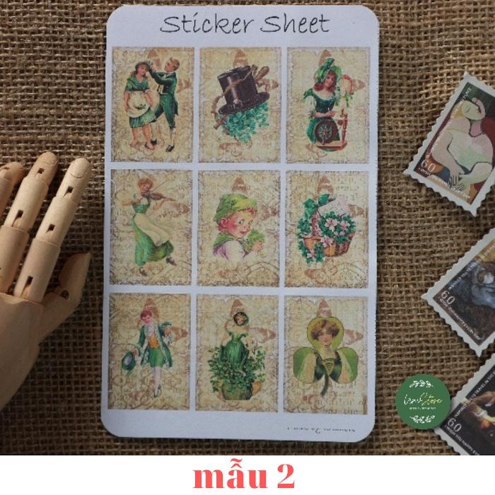 sticker sheet patrick junk journal - sticker dán, trang trí sổ nhật kí, sổ tay | Bullet journal sticker - uni027