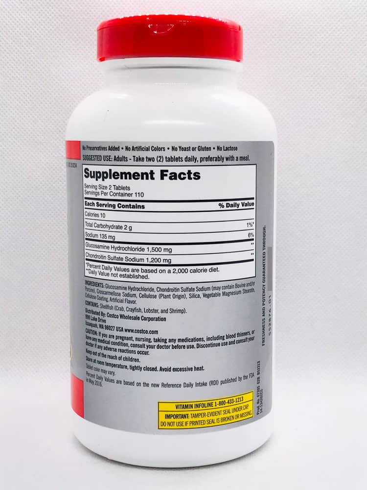 Viên Uống Bổ Khớp Glucosamine 1500mg Và Chondroitin 1200mg Kirkland - Mỹ