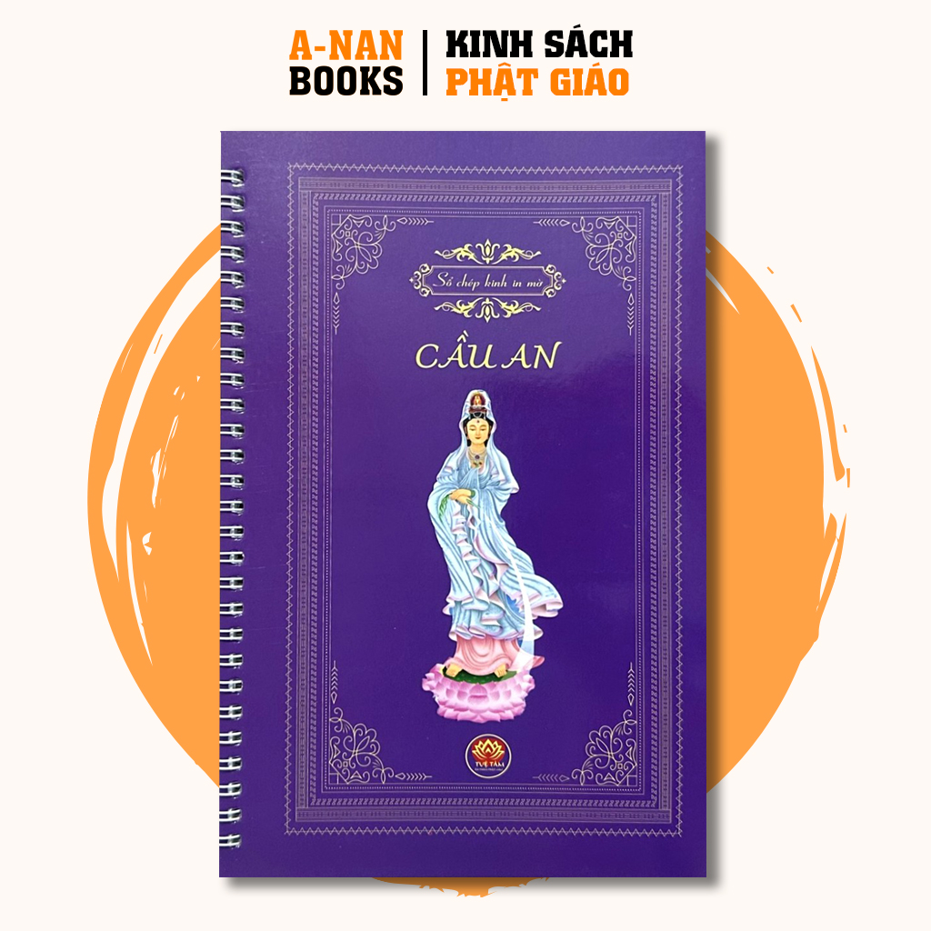 Sách - Combo Vở Sổ Chép Kinh Địa Tạng in mờ cao cấp và sổ chép kinh Cầu An in chữ mờ cao cấp (TẶNG BÚT) - Anan Books