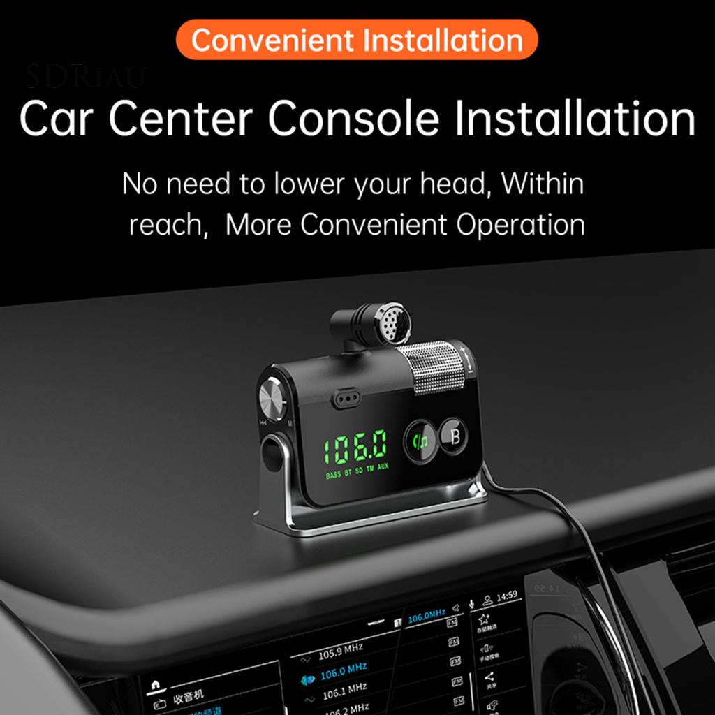 *QXDZ* BC73 12V/24V Noise Reduction Car QC 3.0 PD18W Fast Charging Bluetooth 5.0 FM Transmitter
