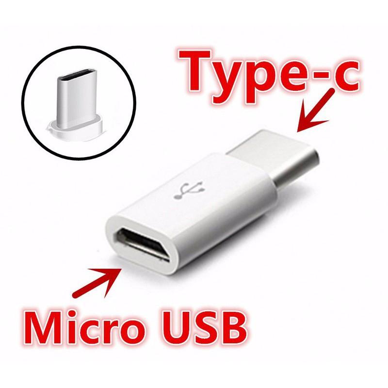 Đầu chuyển cáp sạc micro USB Sang type C – jack chuyển type C