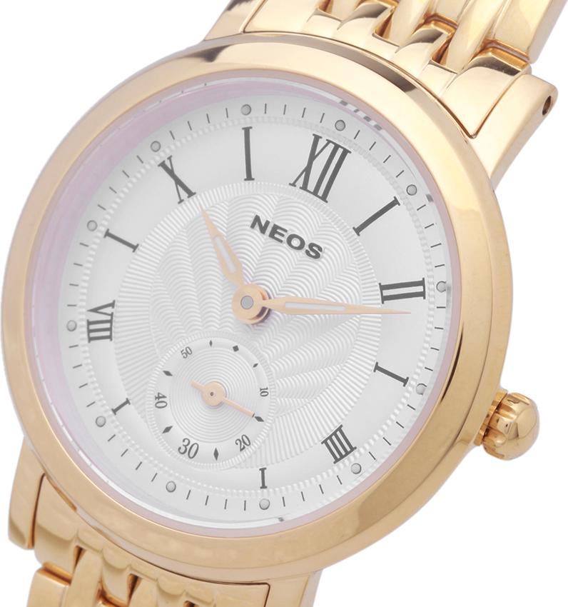 Đồng hồ NEOS N-40675L nữ dây thép vàng