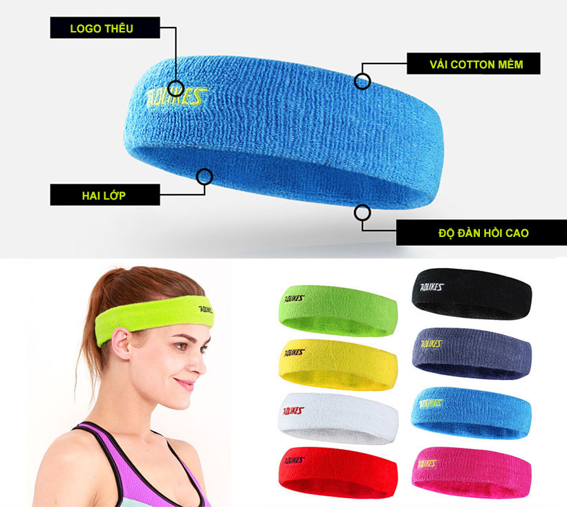 Băng Đô Trán Aolike Chính Hãng Thấm Hút Mồ Hôi Cực Tốt  (Headband)