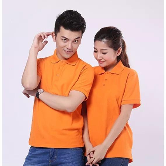 Áo Thun Có Cổ Cá Sấu Cao Cấp 4 Chiều Form Xuông Nữ - Nam Màu Cam