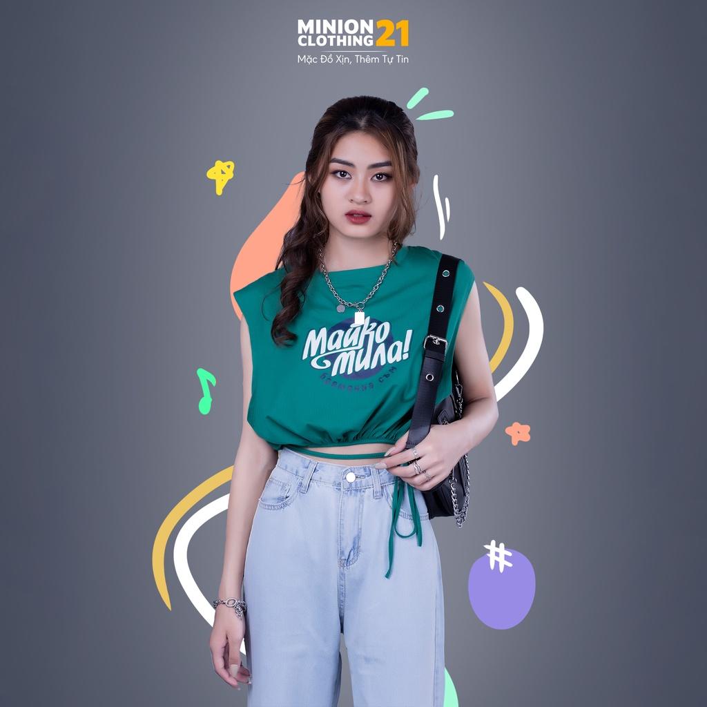 Áo croptop ba lỗ MINION CLOTHING tee dáng ngắn không tay phông Ulzzang Streetwear pull Hàn Quốc vải mềm mịn A3032