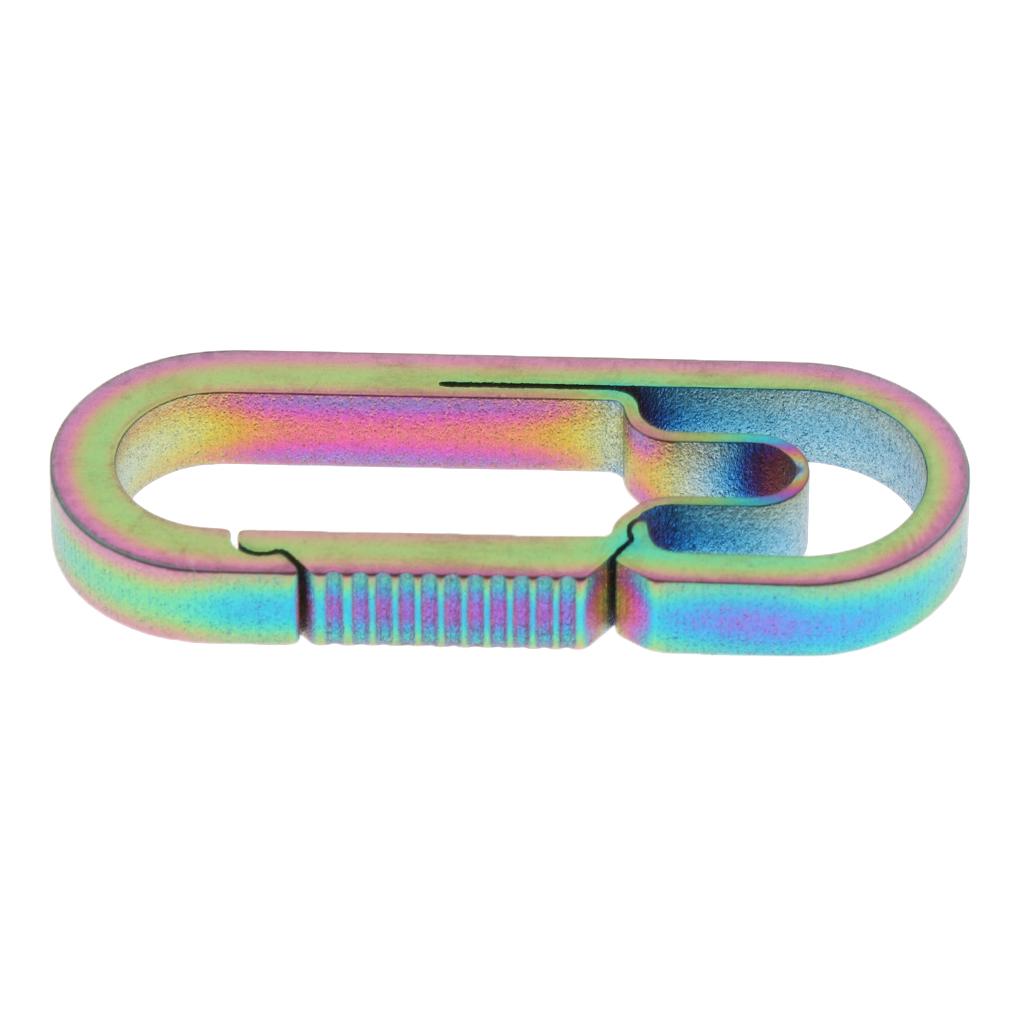 Outdoor Titanium Alloy Buckle Carabiner Keychain Key Ring Hook 4cm Colorful