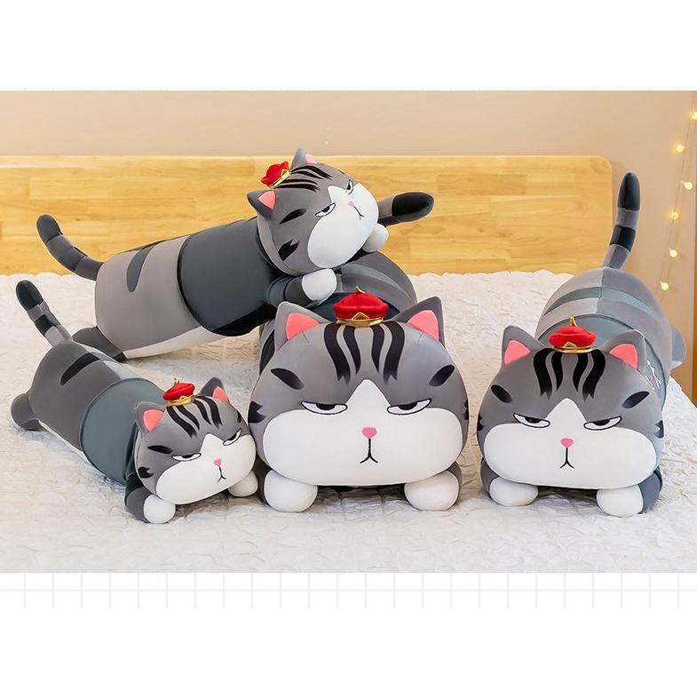 Gấu bông ôm dài Mèo Hoàng Thượng áo rời/ Mèo Thần Tài áo rời cao cấp, đủ size, cực mịn
