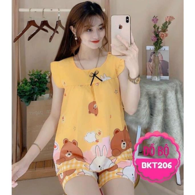 ️ Đồ Bộ Quần Đùi - Đồ Bộ Mặc Nhà Kate Cao Cấp Hàng Loại 1 Mềm Mại, Thấm Hút Mồ Hôi 58ky - M0047
