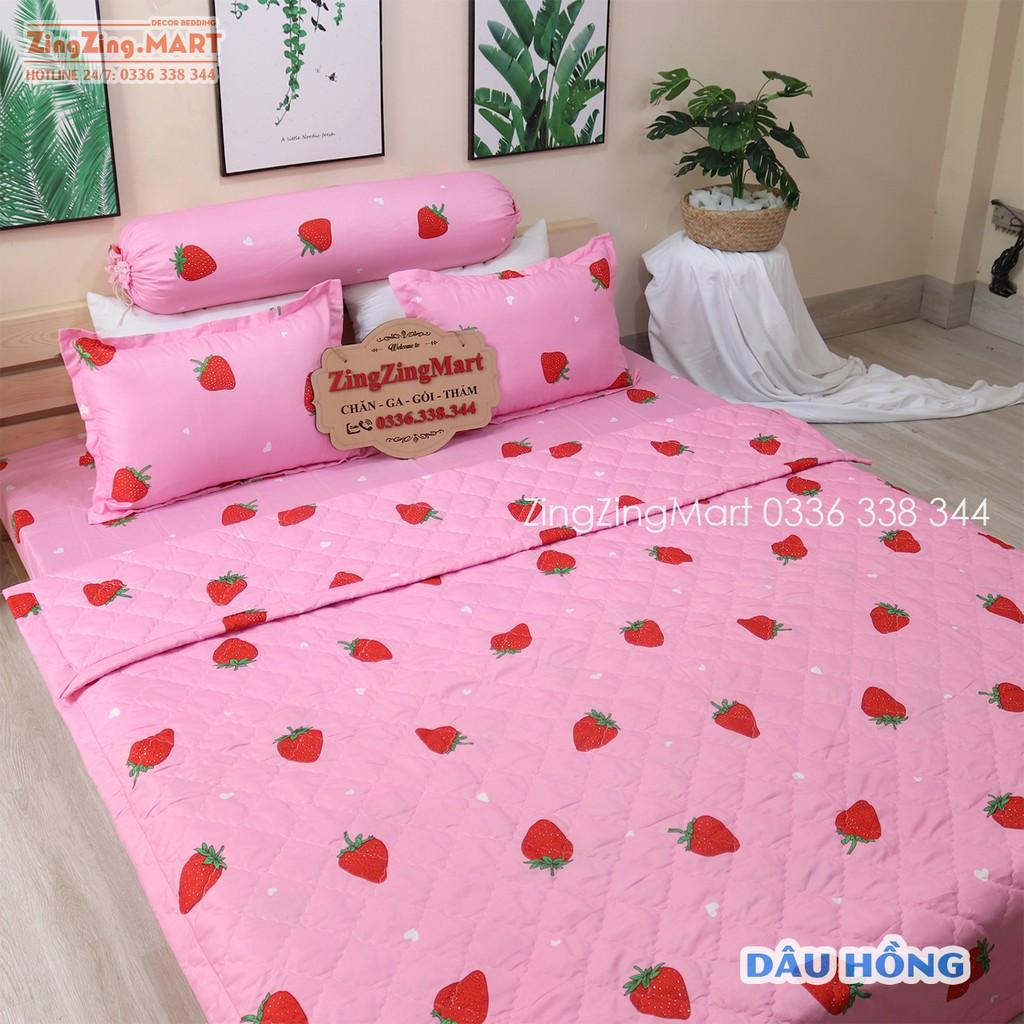Set chăn hè Tam Giác Ghi thương hiệu Cotton poly 5 món