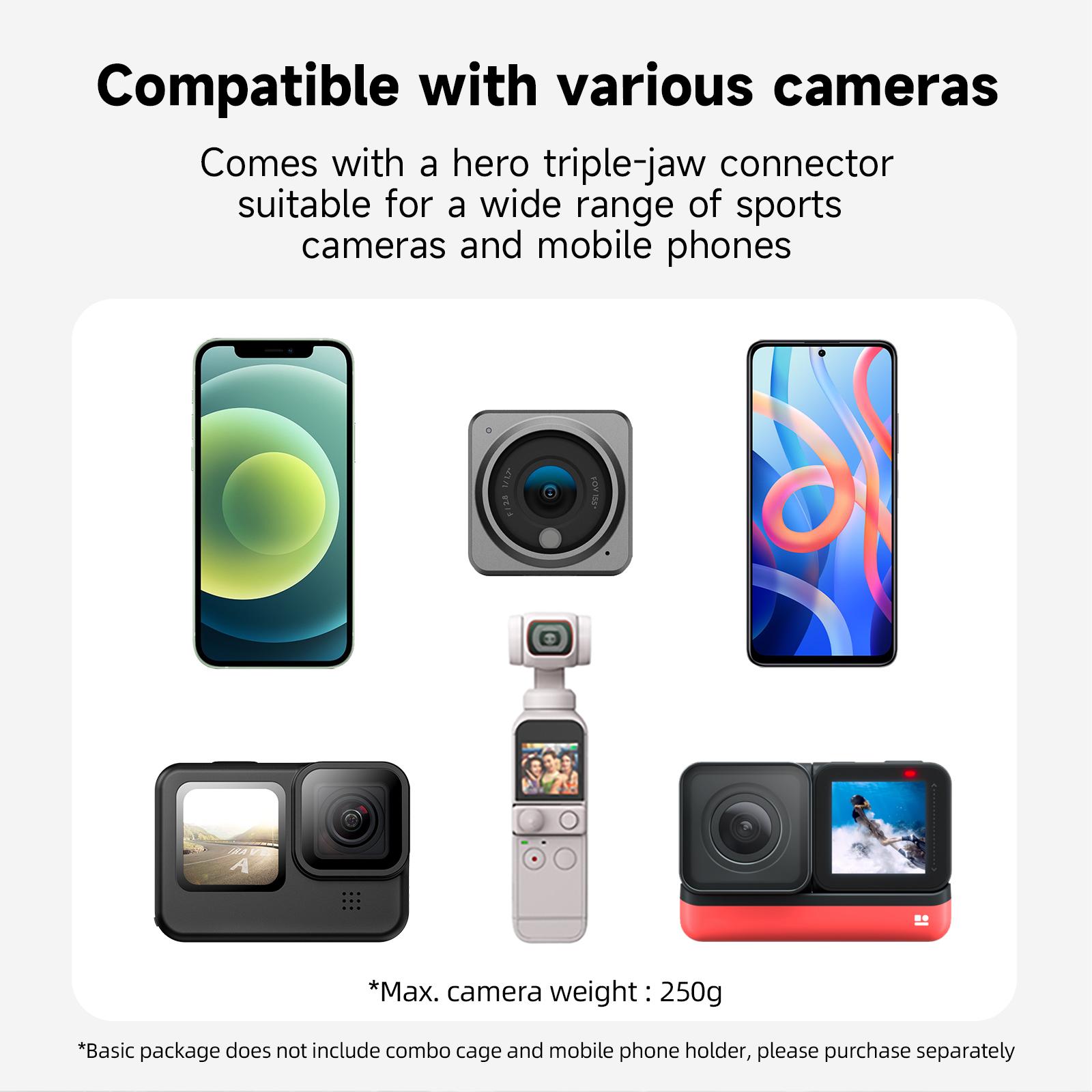 Kẹp ba lô xoay 360 ° Xoay Móng cho GoPro11 Hero 11 10 9 8 7 Insta360 x3 DJI Action3 Phụ kiện camera