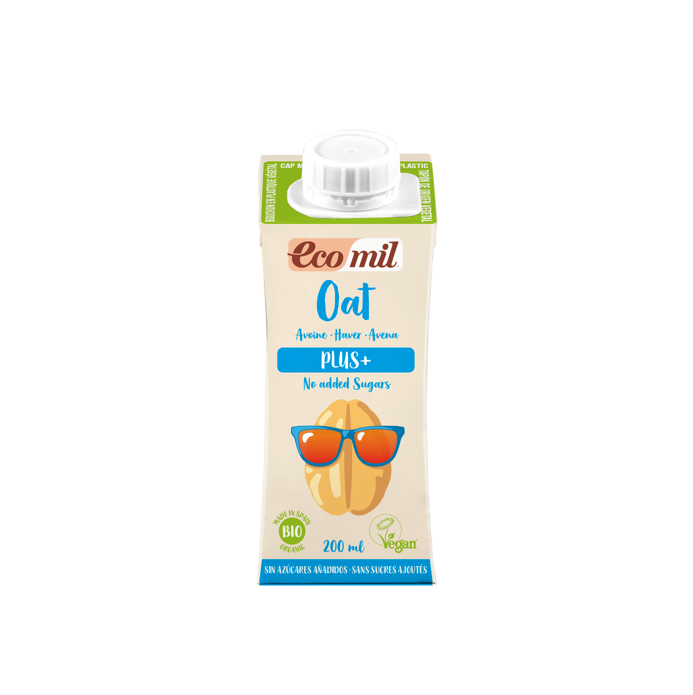 Sữa  Yến Mạch Không Thêm Đường Hữu Cơ 1L - Ecomil Oat No Added Sugar Bio 1L