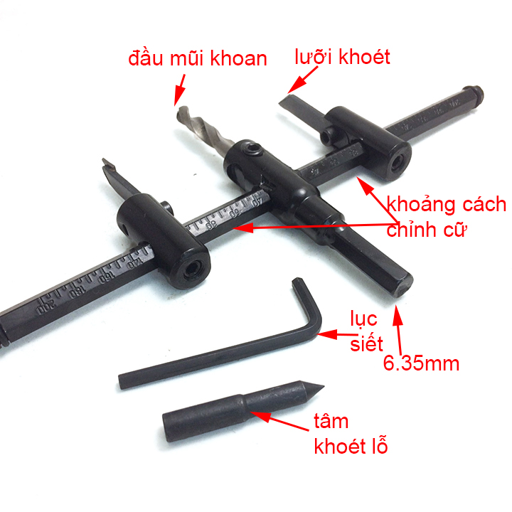 Mũi khoét lỗ gỗ và thạch cao