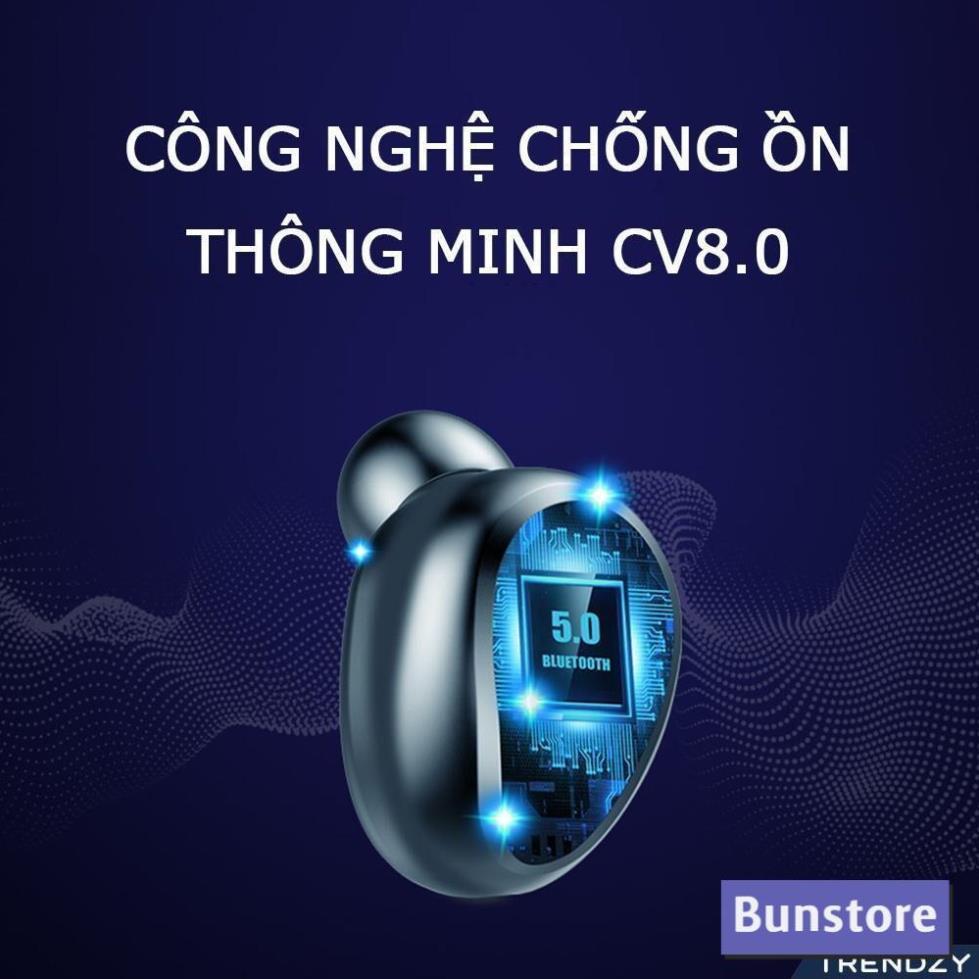 Tai nghe Bluetooth AMOI F9 TWS 5.0 bản QUỐC TẾ không dây cảm ứng chống nước IPX5, chống ồn tích hợp sạc dự phòng 2500mAh