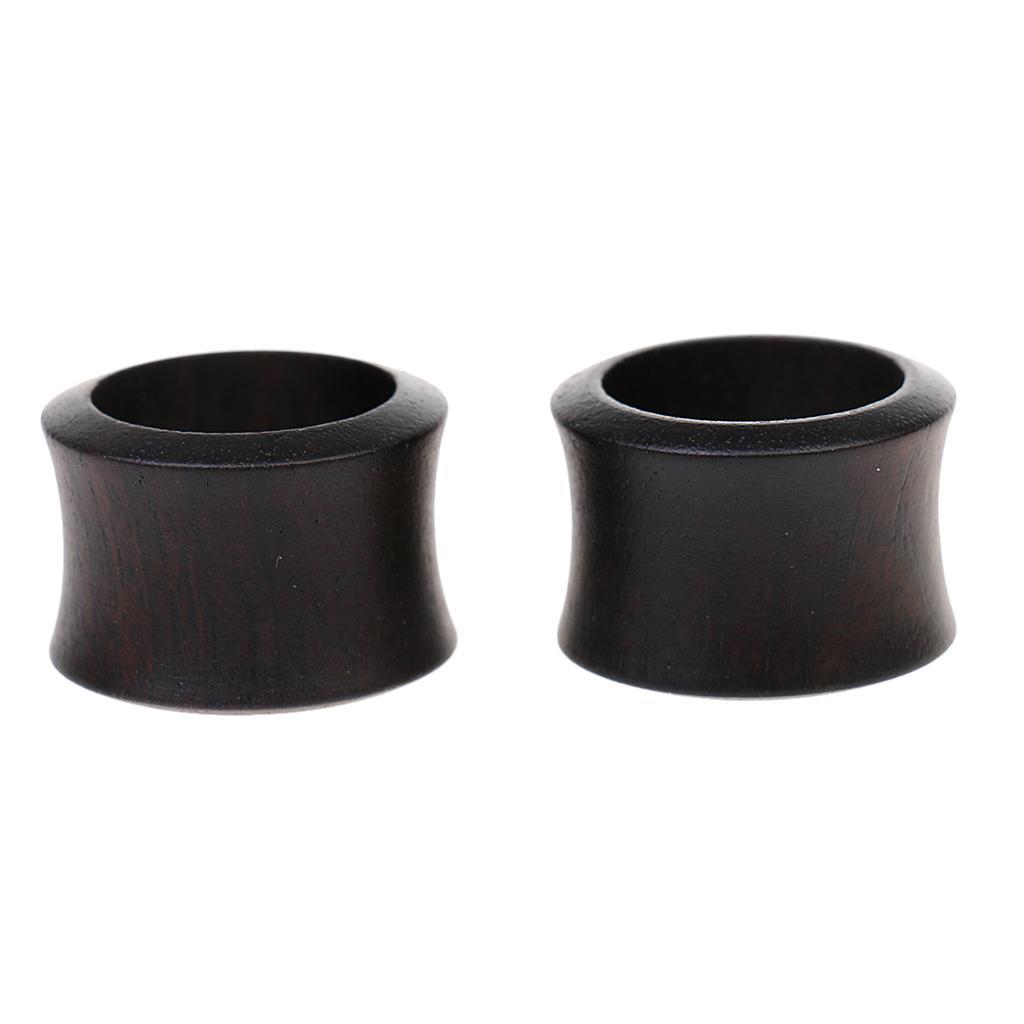 1 Pair Wooden Hollow Ear Plug Tunnel Expanders Stretcher Ear Jewelry