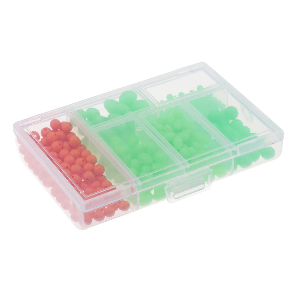 400pcs Luminous Hard Fishing Beads Rigs Lure Fly Tying Beads Suit