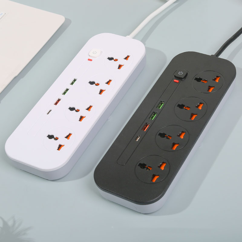 Ổ cắm điện đa năng POWER T20, ổ điện thông minh 3 cổng USB 1 type c sạc nhanh 4 ổ cắm điện chống cháy nổ an toàn cho trẻ