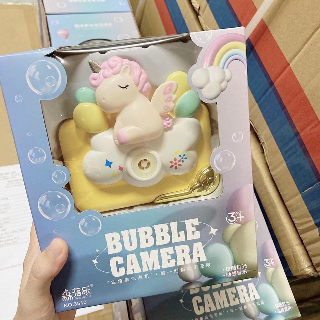 ĐỒ CHƠI MÁY ẢNH THỔI BONG BÓNG TỰ ĐỘNG CÓ ĐÈN, PHÁT NHẠC SIÊU DỄ THƯƠNG - CAMERA SHAPE BUBBLE MACHINE TOY