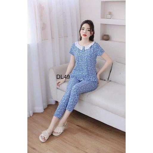Quần áo mặc nhà cổ phối ren cao cấp
