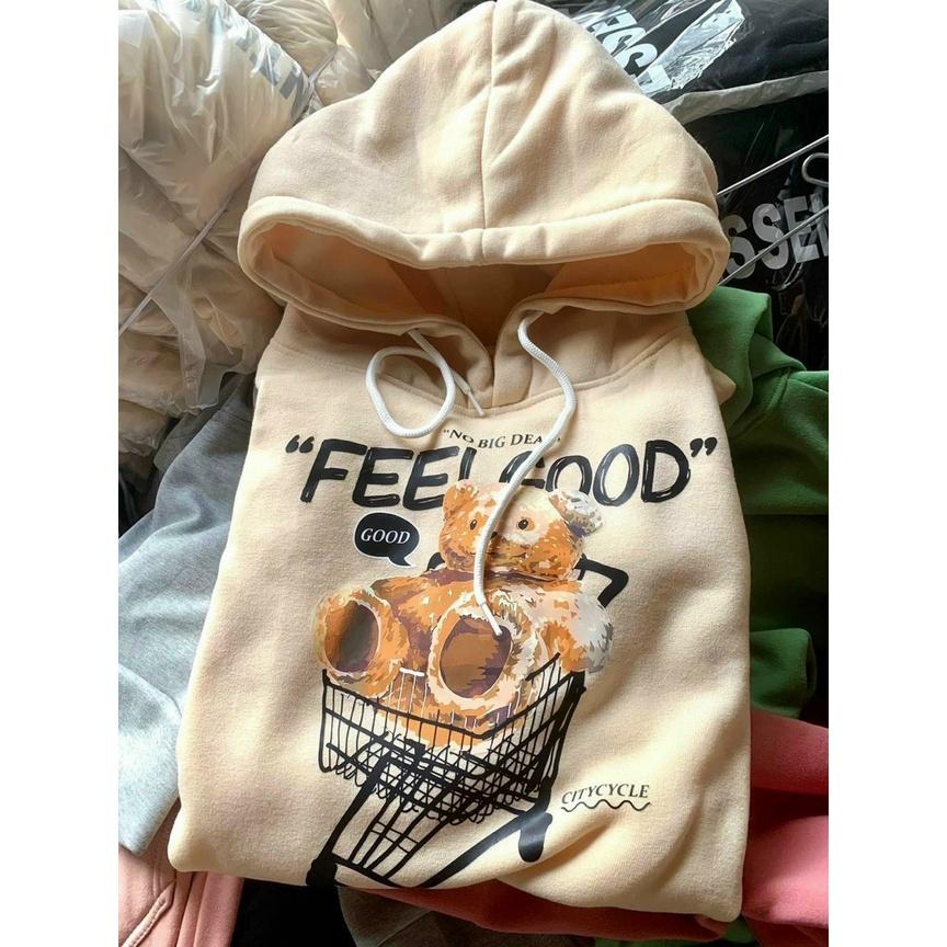 Áo Khoác hoodie FEELGOOD Unisex Chất Nỉ Ngoại Cao Cấp Cặp Nam Nữ