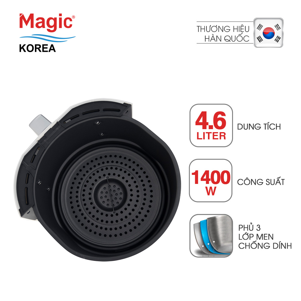 Nồi Chiên Nướng Chân Không Đa Năng Magic Korea A78N 4.6L lít- Hàng Chính Hãng