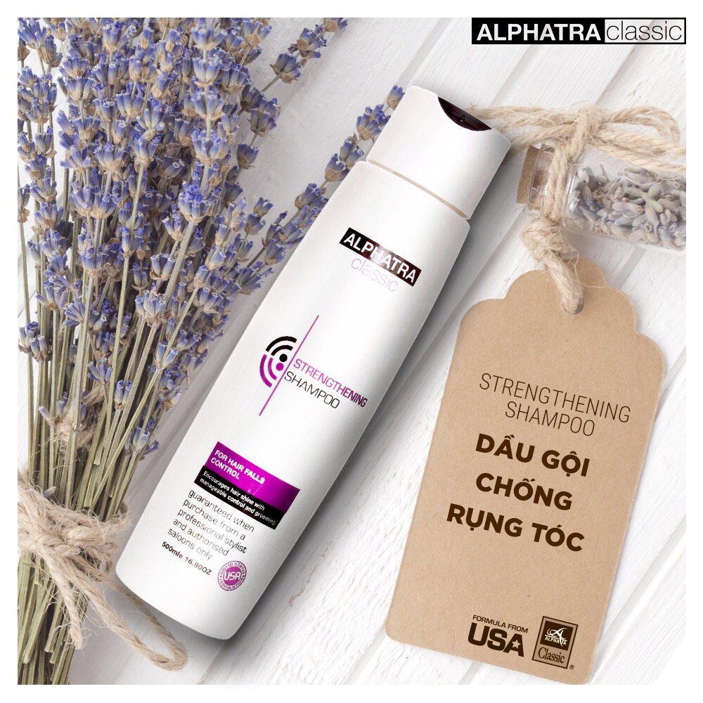 Alphatra Classic | Dầu gội ngăn ngừa rụng tóc | STRENGTHENING SHAMPOO - 500ml