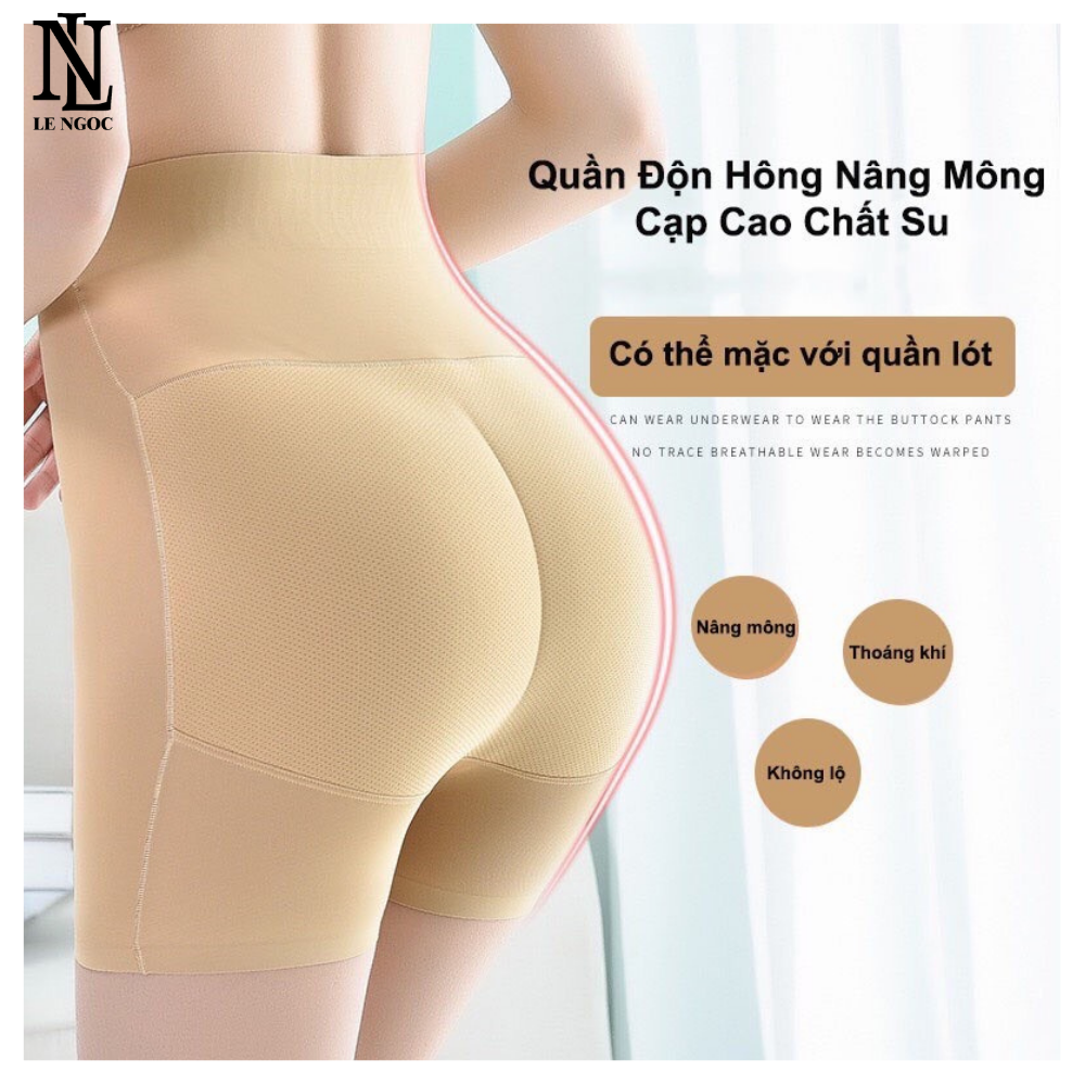 Quần độn mông,quần nâng mông định hình cạp cao gen bụng mặc váy, áo dài chất đúc su cao cấp LN151