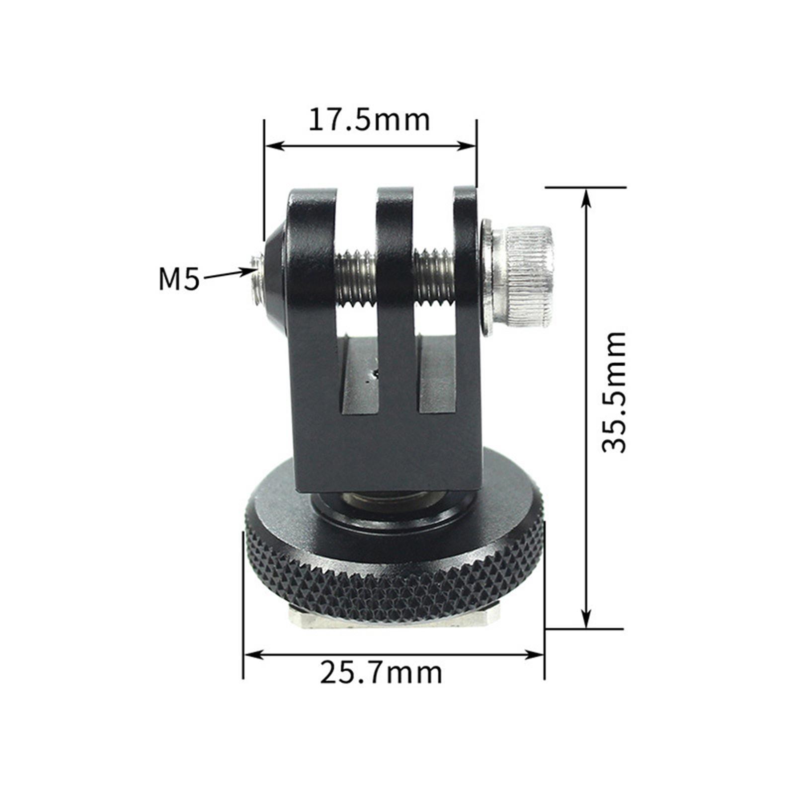 Quick Release Cold Shoe Mount Adapter for 6 5 Camera Black