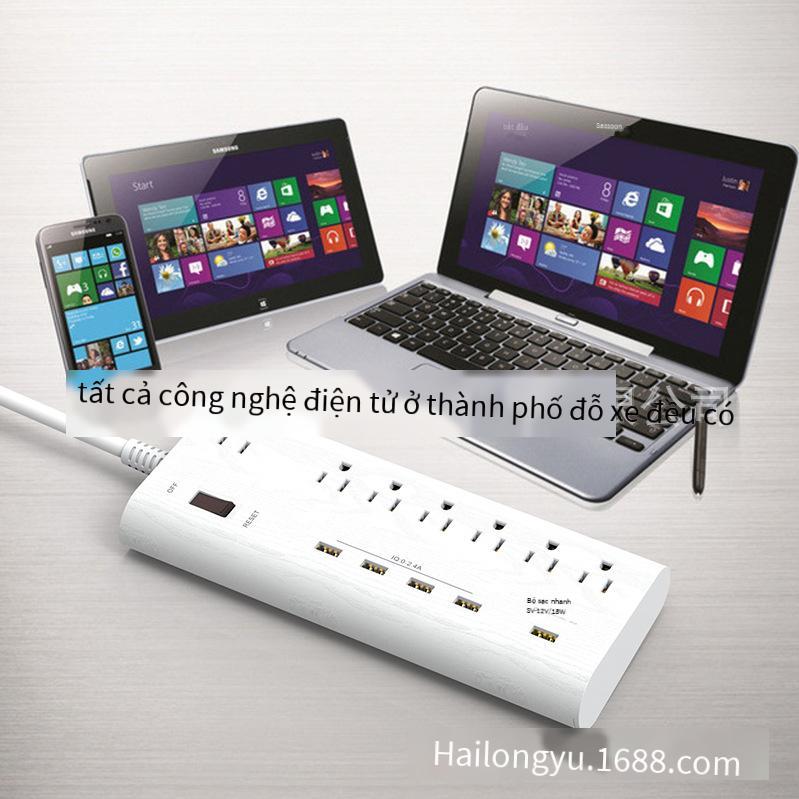 Dải nguồn USB 2.4A kiểu dáng mới nhất Dải sạc thông minh 5 cổng USB cắm Mỹ