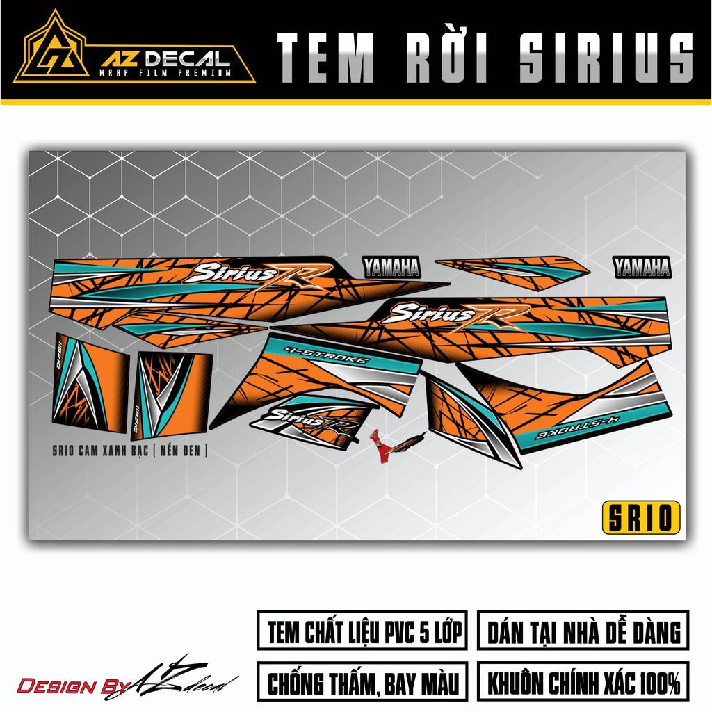 Tem Xe Sirius RC Mẫu Họa Tiết Dán Mọi Màu Xe | SR10 | Decal Rời PVC Cao Cấp Chống Nước, Chống Bay Màu