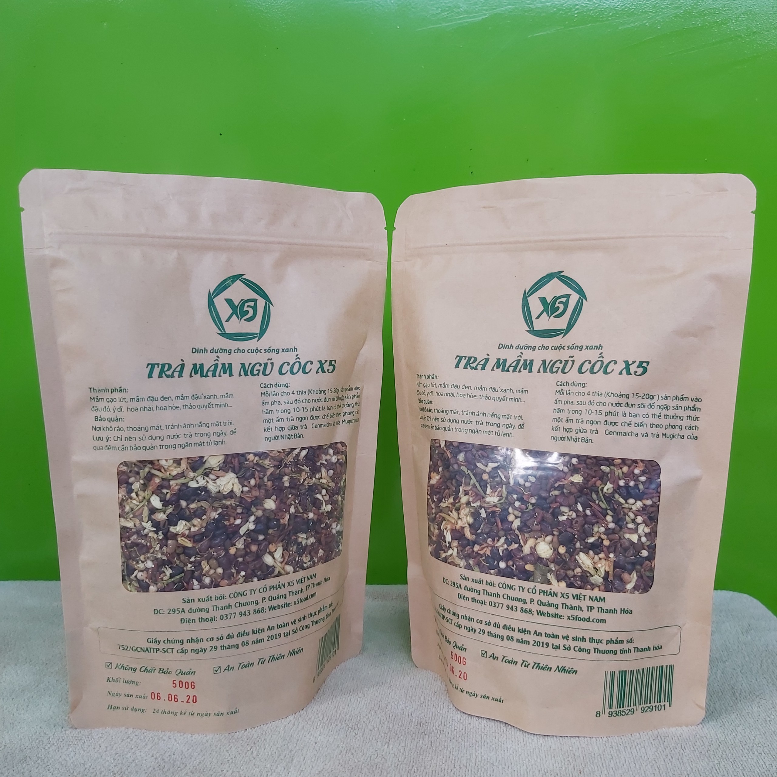 Combo 02 Trà Mầm Ngũ Cốc X5 : Giảm Cân- Tiêu Mỡ- Ngủ Ngon- Đẹp Da- Ngăn Ngừa Tiểu Đường- Ăn Ngon- Hết Táo Bón- Sáng Mắt- Lợi Sữa- Mát Sữa