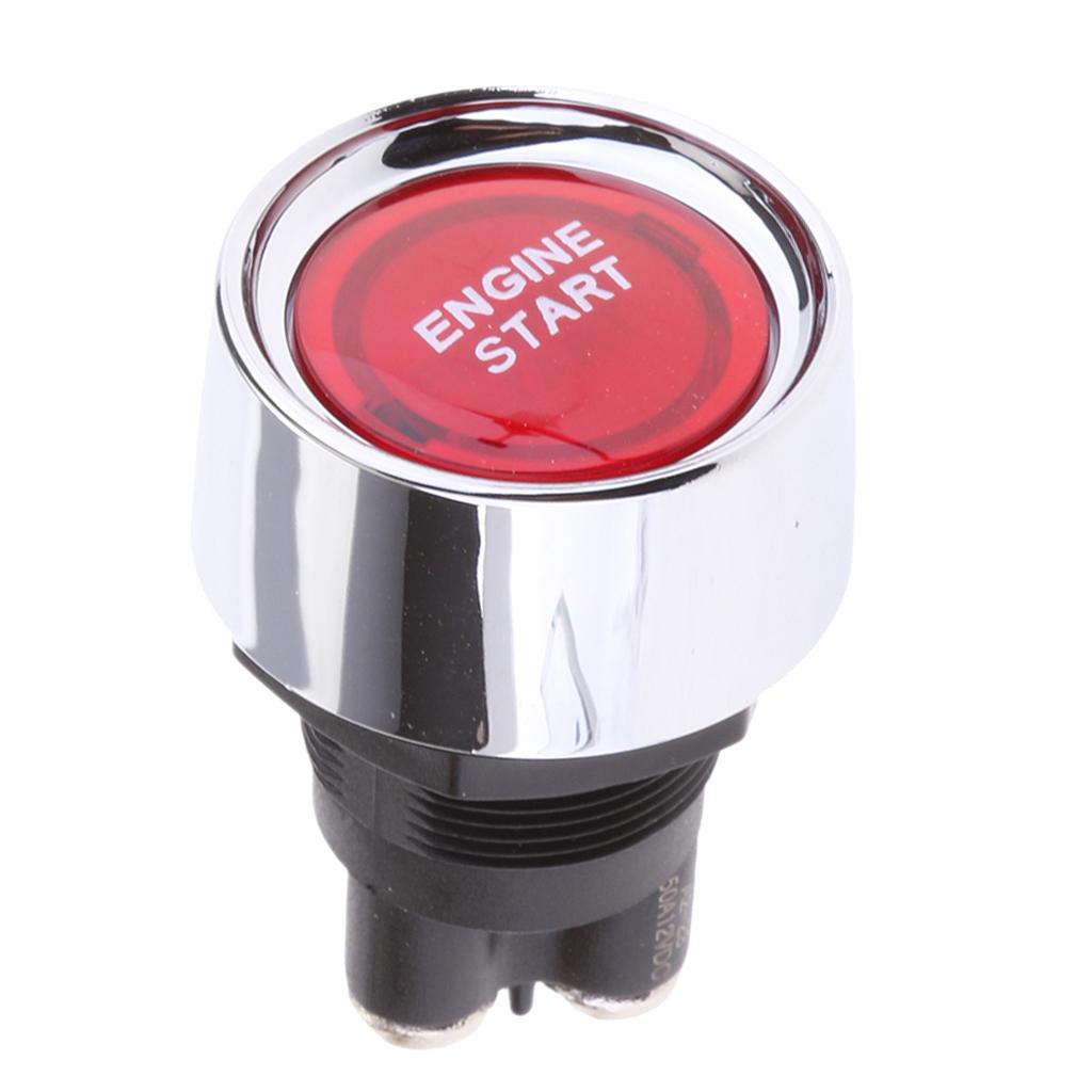 2x Car Engine Starter Push Button Switch Red LED Lighting Ignition Starter I