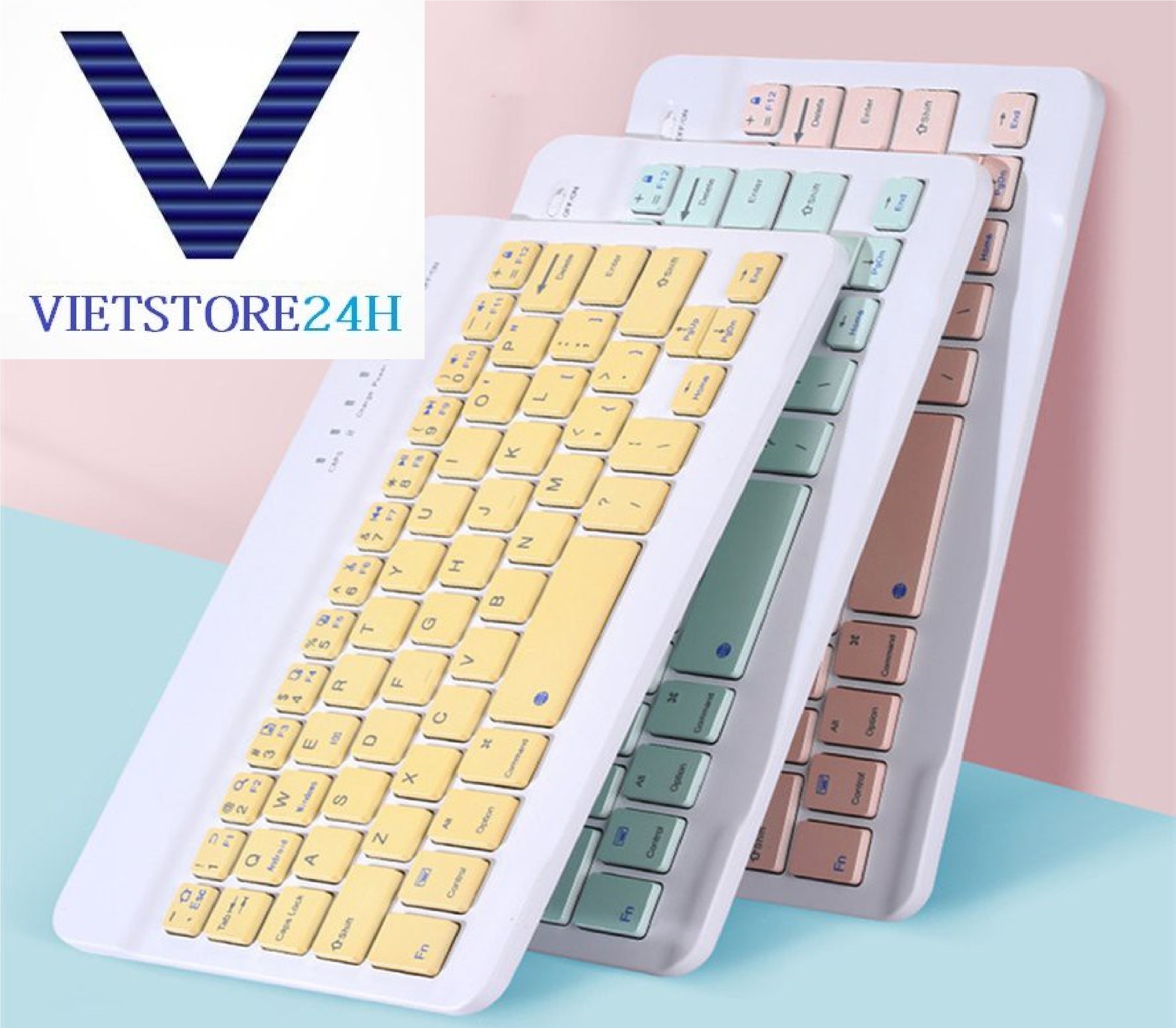 Bàn Phím Và Chuột Bluetooth Mini Siêu Mỏng GOIIOG 030 dùng cho ipad, điện thoại có đa dạng màu sắc cá tính VT - Hàng chính hãng