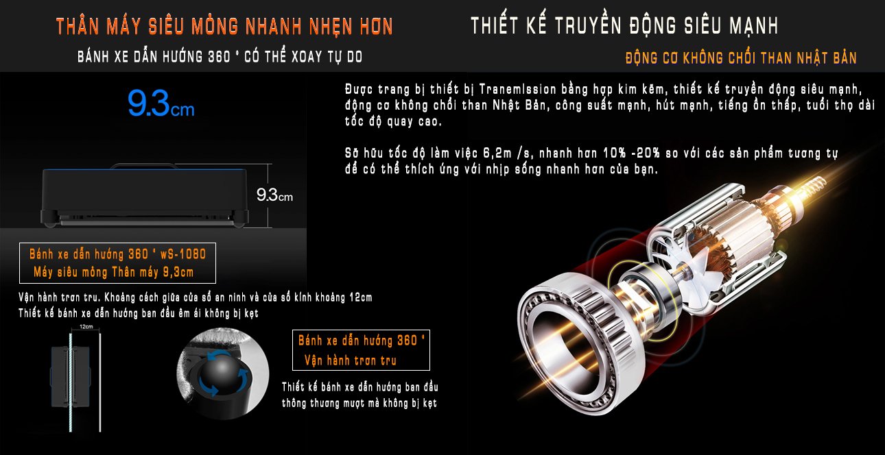 Robot lau kính tự phun nước Tahawa TH-YW509- Sản Phẩm Chính Hãng- Bảo Hàng 24 tháng