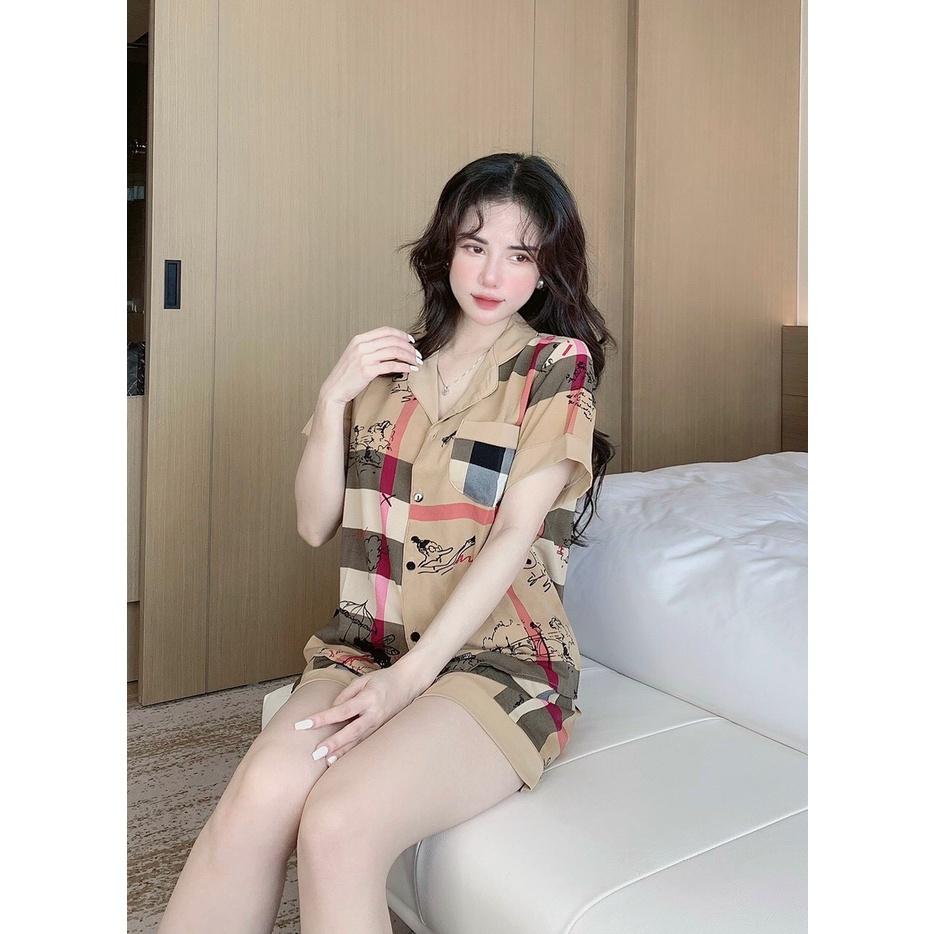 BB Kiến - Bộ đồ pizama mặc nhà Cổ Sen, Cổ Truyền Thống Lụa Mango cao cấp HHC Store