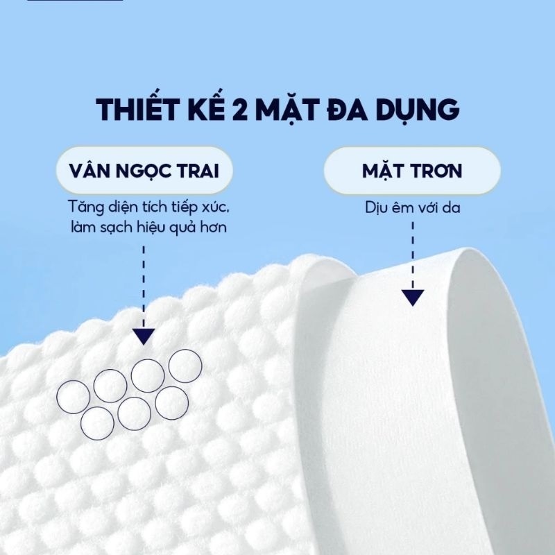 Khăn mặt khô, khăn vải tẩy trang lau mặt đa năng MIANZ, khăn mặt khô rửa mặt tẩy trang gói 600gr/300gr mềm mịn an toàn cho da