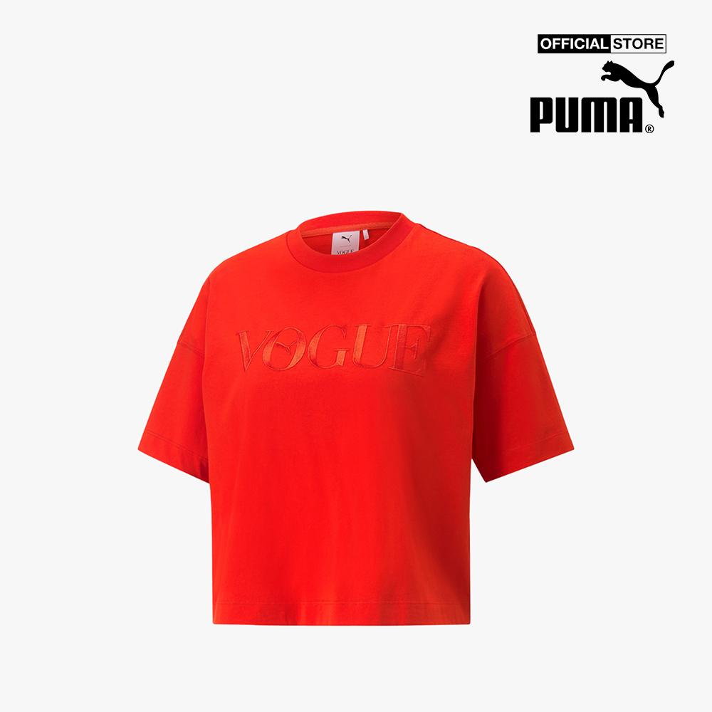 PUMA - Áo thun nữ tay ngắn cổ tròn dáng lửng hiện đại Puma x Vogue 534691