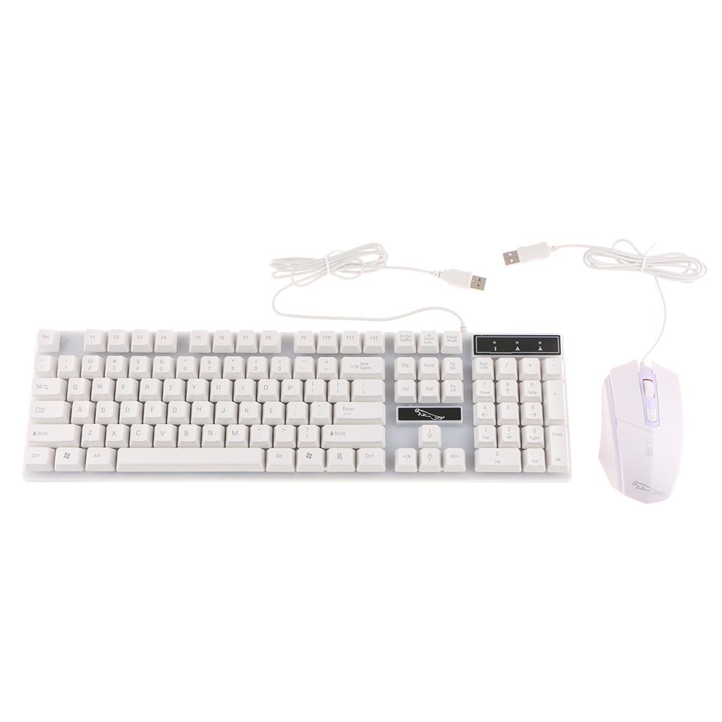 Mechanical Keyboard And Wired Mouse for Typing&Gaming For Computer White