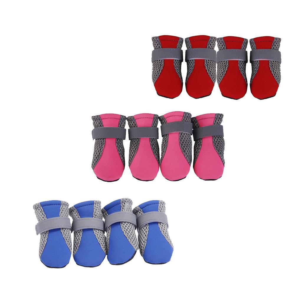 S/M/L Skid-proof Pet Dog Shoes, Puppy Boots Booties, Pets Paw Protector Red S
