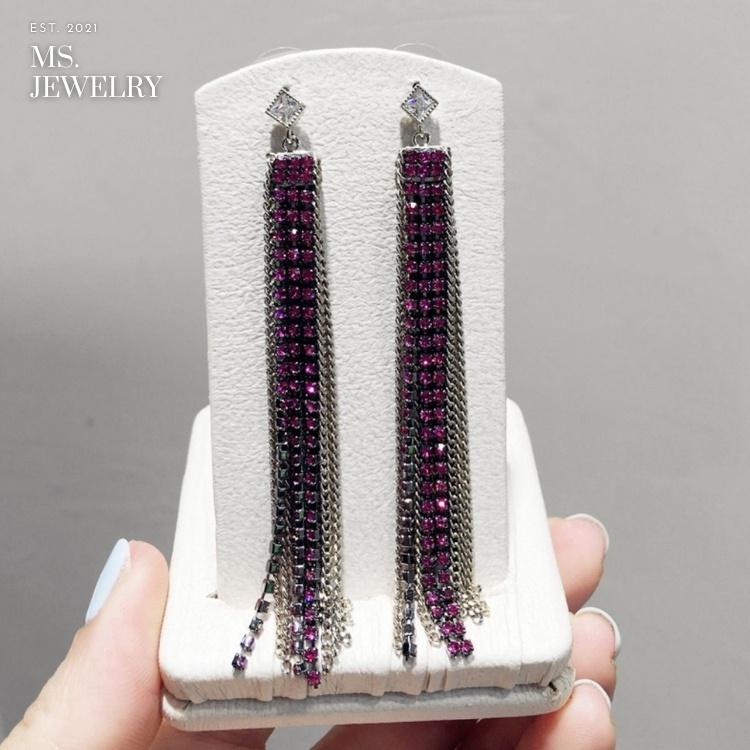 Khuyên Tai Dài Bạc S925 Ms Jewelry Phong Cách Hàn Quốc U005