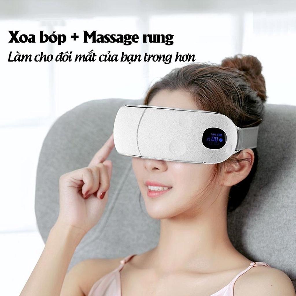 Máy massage mắt Jeeback XGEEK E8 xoa bóp thái dương rung với nhiệt nóng và có màn hình hiển thị