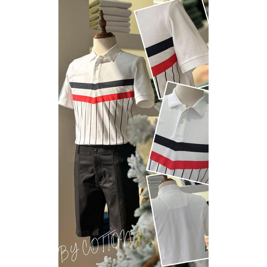 Áo Polo Nam Cao Cấp Có Cổ BY COTTON VICTORIA STRIPES POLO Nam Tính, Thanh Lịch, Sang Trọng, Trẻ Trung