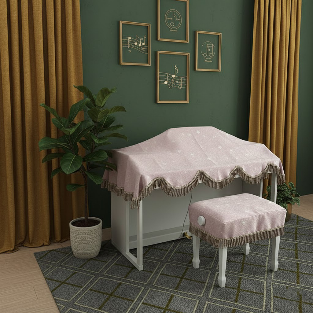 Khăn phủ đàn piano cơ đàn piano điện tử 88 phím sang trọng cổ điển trang trí giáng sinh noel năm mới Tết sinh nhật - Hàng chính hãng