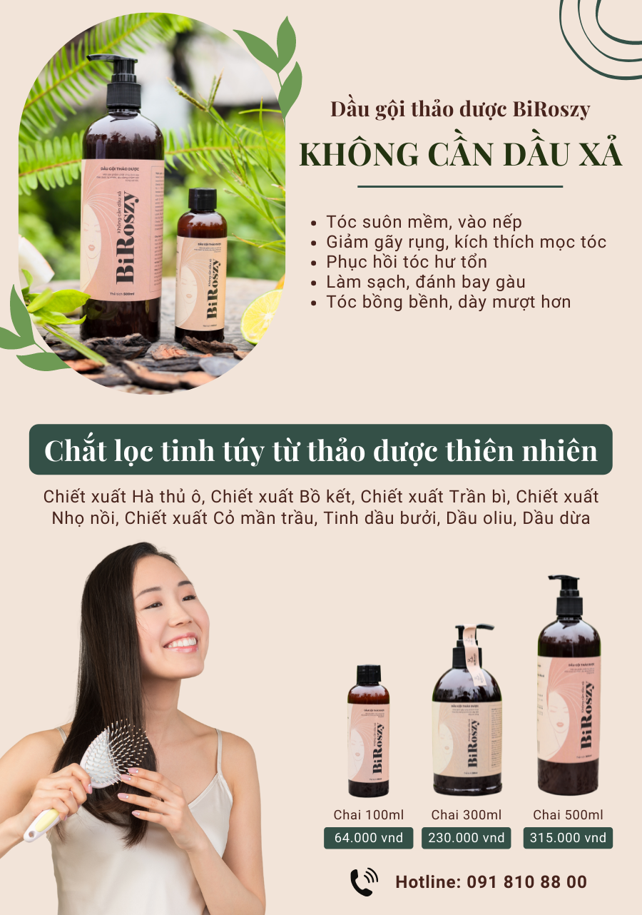 Dầu gội thảo dược, ngừa rụng tóc,giảm gầu ngứa