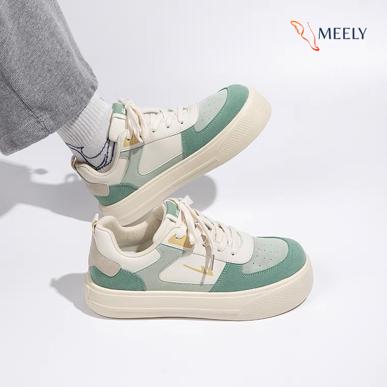 Giày Sneaker Nữ MEELY Phối Màu Cổ Thấp Đế Êm Thích Hợp Đi Làm, Đi Chơi - BSK15