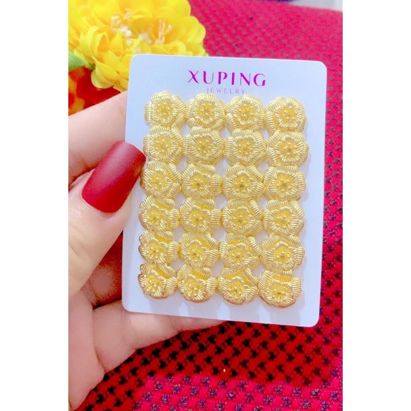 Bông tai cưới màu vàng 24 cao cấp mẫu mới về