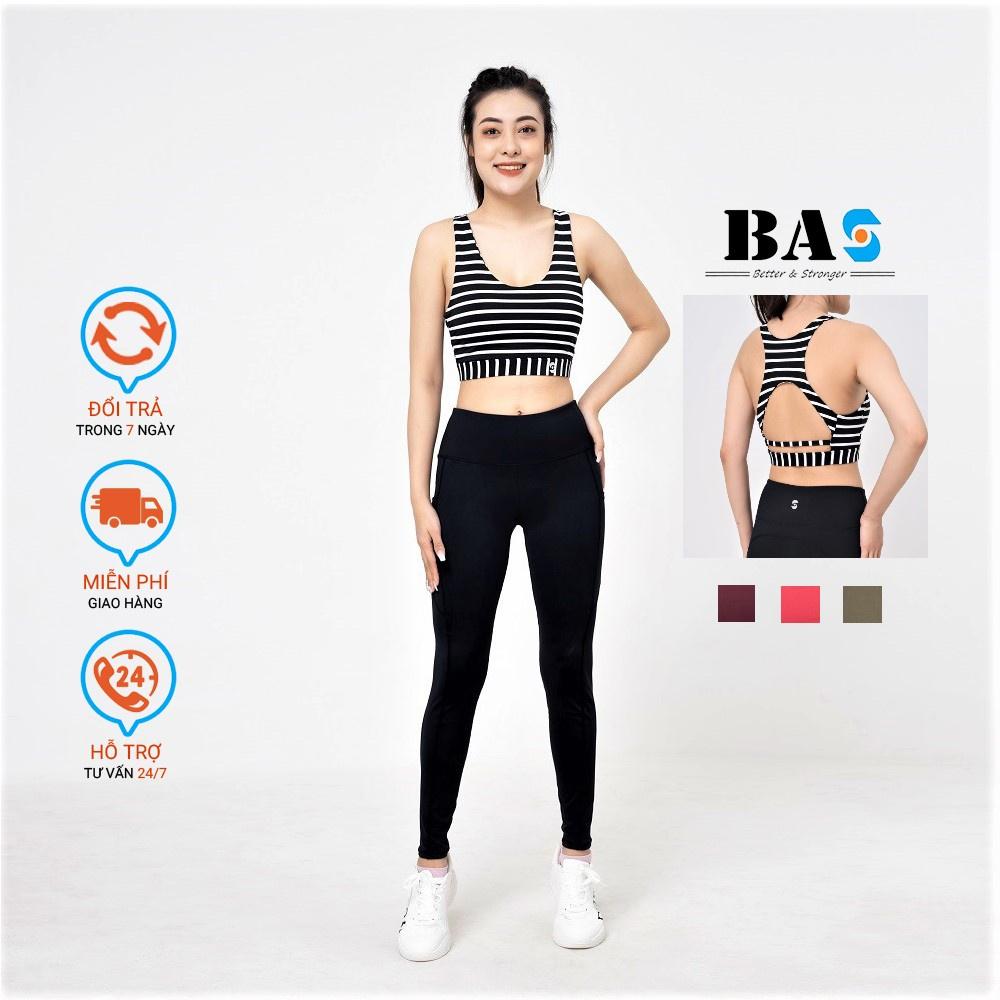 Set đồ tập gym yoga aerobic nữ áo bra 3 lớp kèm mút quần legging lưng cao co giãn đa chiều thoải mái