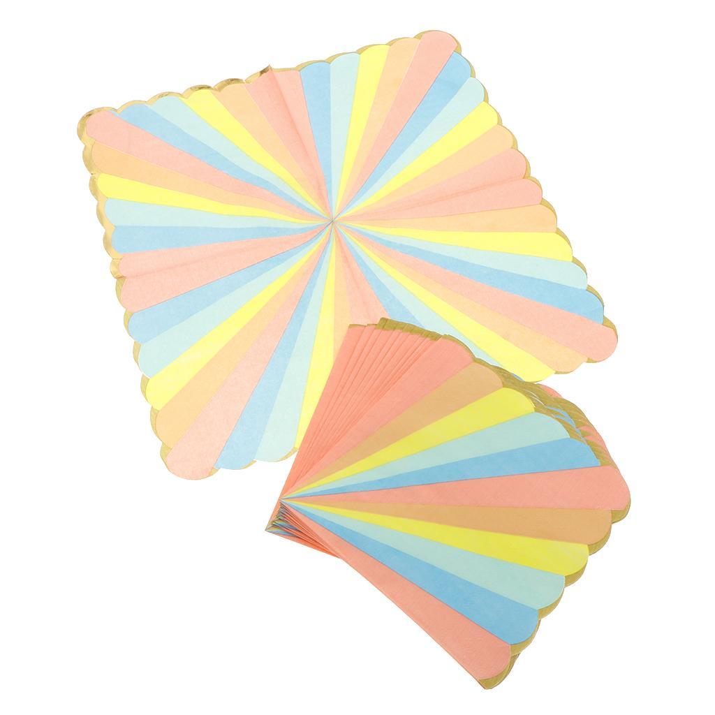 16 Pack Disposable Paper Napkins Wedding Birthday Party Tableware Colorful